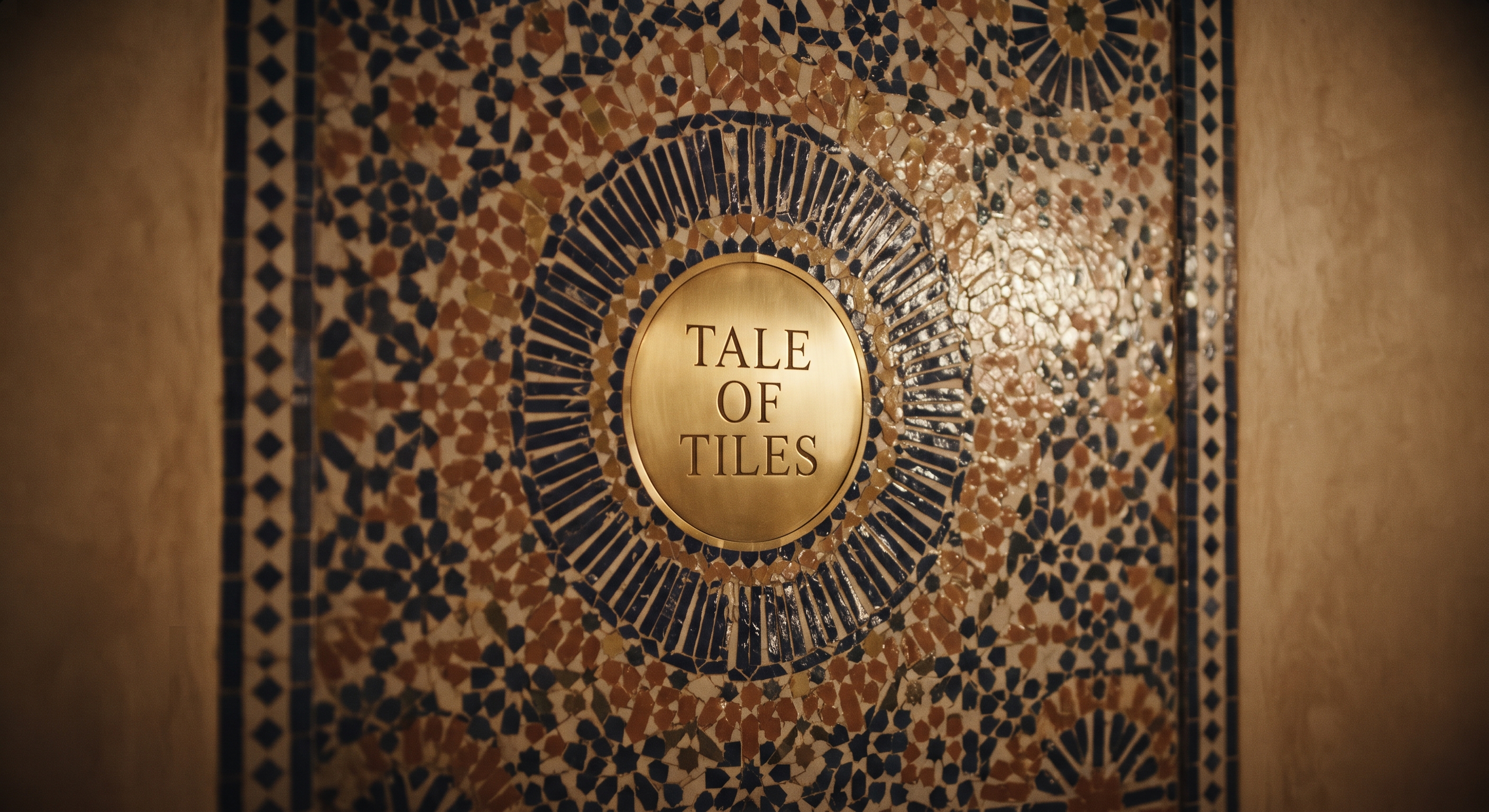 Handgemaakt Tale of Tiles medaillon in zellij