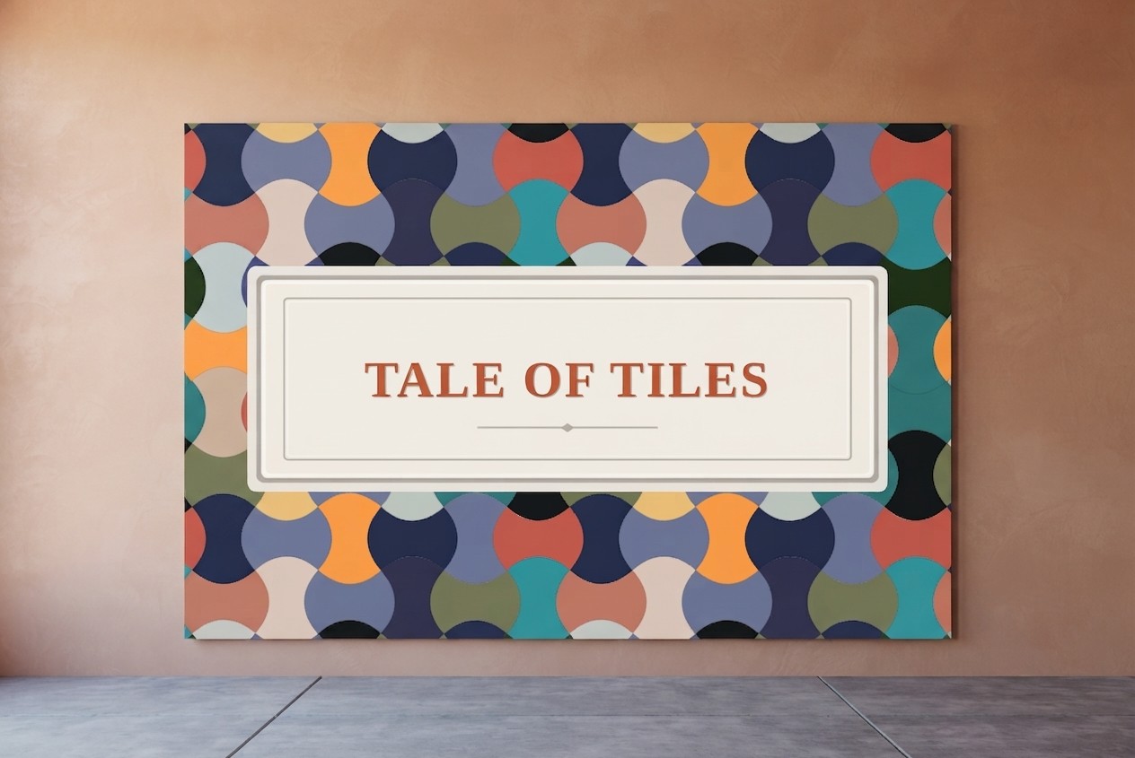 Tale of Tiles paneel aan een muur
